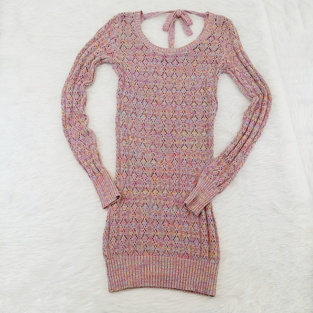Knit sweater form fitted dress Sz S
